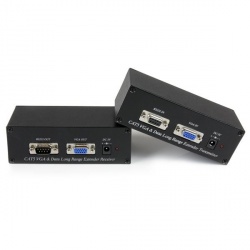 Startech.com Extensor de Video VGA Audio y Serial RS232 por Cable Cat5 UTP Ethernet 
