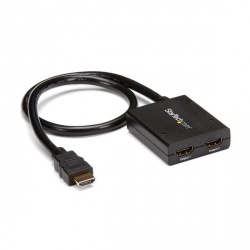 StarTech.com Divisor de Video HDMI de 2 Puertos, Splitter HDMI 4k 30Hz de 2x1 Alimentado por USB 