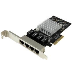 StarTech.com Tarjeta de Red PCI Express Ethernet Gigabit con 4 Puertos RJ-45 Chipset Intel i350 