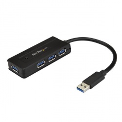 StarTech.com Hub USB C 3.0 Macho - de 4x USB A 3.0 Hembra, 5000 Mbit/s, Negro 