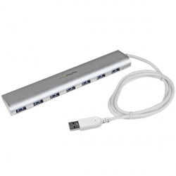 StarTech.com Hub USB 3.0, 7 Puertos USB-A, 5000 Mbit/s, Plata/Blanco 