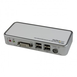 StarTech.com Switch KVM SV211KDVI, Alámbrico, DVI/USB, 2 Puertos 