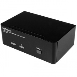 StarTech.com Switch Conmutador KVM de 2 Puertos DisplayPort, Negro 