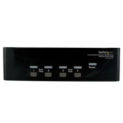 StarTech.com Switch KVM para 4 Computadoras de 2 Monitores, DVI/VGA, 4 Puertos 