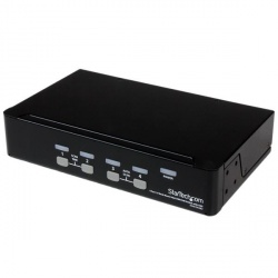 Startech.com Switch KVM, VGA/USB 2.0, 4 Puertos, 1U Rack Estante 