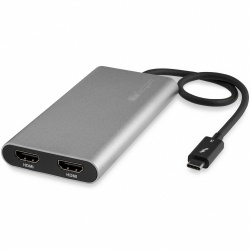 StarTech.com Adaptador de Video Thunderbolt 3 a Doble HDMI 4K, 60Hz, Plata 