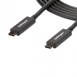StarTech.com Cable Thunderbolt 3 Macho - USB-C Macho, 40 Gbit/s, 2 Metros, Negro 