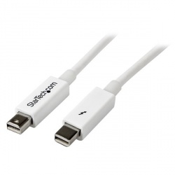 StarTech.com Cable Thunderbolt Macho - Thunderbolt Macho, 50cm, Blanco, para MacBook Pro a iMac 