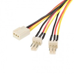 StarTech.com Cable 3-pin Molex Macho - 2x 3-pin Molex Macho, 30cm 