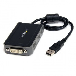 StarTech.com Cable USB A Macho - DVI-I Hembra, Negro 