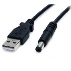 StarTech.com Cable USB A Macho - Conector Coaxial, 2 Metros, Negro 