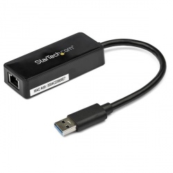 StarTech.com Tarjeta Ethernet Externa USB 3.0, Alámbrico, 1x RJ-45, Negro 