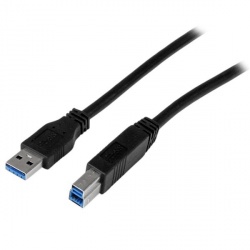 StarTech.com Cable USB 3.0, USB A Macho - USB B Macho, 1 Metro, Negro 