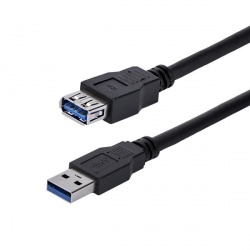 StarTech.com Cable USB A Macho - USB A Hembra, 1 Metro, Negro 