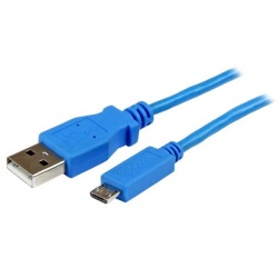 StarTech.com Cable Slim Micro USB B - USB A, 1 Metro, Azul 