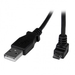 StarTech.com Cable USB 2.0 para Teléfono Móvil, USB A - Micro USB B, Ángulo Hacia Abajo, 1 Metro 