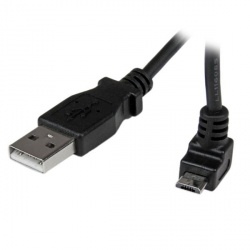 StarTech.com Cable USB 2.0 para Teléfono Móvil, USB A - Micro USB B, Ángulo Hacia Arriba, 1 Metro 
