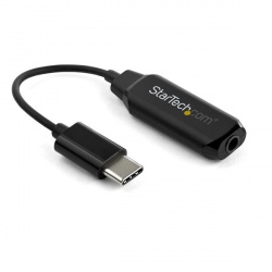 StarTech.com Adaptador USB-C Macho - 3.5mm Hembra, Negro 