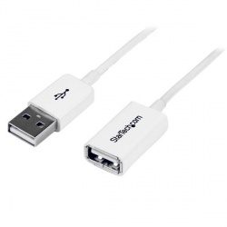 StarTech.com Cable USB 2.0 A Macho - USB A Hembra, 1 Metro, Blanco 