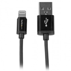 StarTech.com Cable de Carga Certificado MFi Lightning Macho - USB 2.0 Macho, 15cm, Negro, para iPod/iPhone/iPad 