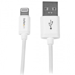 StarTech.com Cable de Carga Certificado MFi Lightning Macho - USB A 2.0 Macho, 1 Metro, Blanco, para iPod/iPhone/iPad 