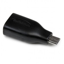 StarTech.com Adaptador Micro USB B Macho - USB A Hembra, Negro 