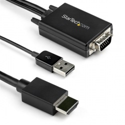 StarTech.com Cable VGA/USB A Macho - HDMI A Macho, 3 Metros, Negro 