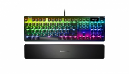 Teclado Gamer Steelseries APEX 7 RGB, Teclado Mecánico, Switch Blue, Alámbrico, Negro (Inglés) 