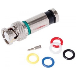 Steren Conector Coaxial BNC Macho PermaSeal-II, para RG6 