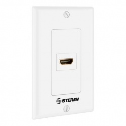 Steren Placa de Pared 1 Puerto HDMI, Blanco 
