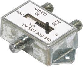 Steren Conector Coaxial Divisor de Señal con Switch F Hembra - 2x F Hembra, Plata 
