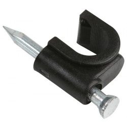 Steren Grapa para Cable 200-960N, 7mm, Negro, 100 Piezas 
