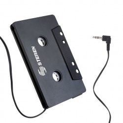 Steren Adaptador de Audio 3.5mm Macho - Casette, Negro 