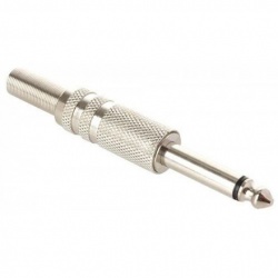 Steren Conector de Audio 6.3mm Macho, Plata 