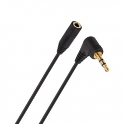 Steren Cable AUX 3.5mm Macho - 2.5mm Hembra, 10cm, Negro 