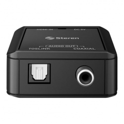Steren Convertidor de Audio HDMI eARC/ARC - Toslink/Coaxial Digital, Negro 