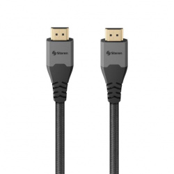 Steren Cable HDMI de Ultra Alta Velocidad HDMI 2.1 Macho - HDMI 2.1 Macho, 8K-60Hz, 4K-120Hz, 2 Metros, Gris 
