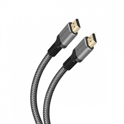 Steren Cable HDMI de Ultra Alta Velocidad HDMI 2.1 Macho - HDMI 2.1 Macho, 8K-60Hz, 4K-120Hz, 5 Metros, Gris 