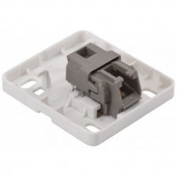 Steren Caja Roseta 300-155, 1 Puerto, Blanco/Gris 