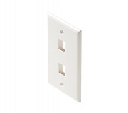 Steren Placa de Pared, RJ-45, 2 Puertos, Blanco 