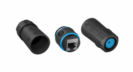 Steren Cople RJ-45, CAT6, Negro, para Exteriores 