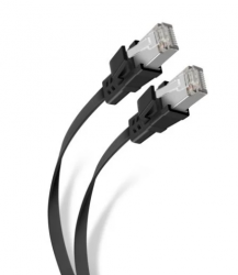 Steren Cable Patch Cat6a STP Blindado RJ-45 Macho - RJ-45 Macho, 90cm, Negro  