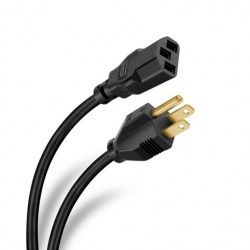 Steren Cable de Poder NEMA 5-15P - C13, 2.5 Metros, Negro 