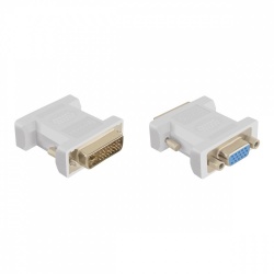 Steren Adaptador VGA Macho - DVI Hembra, Blanco 