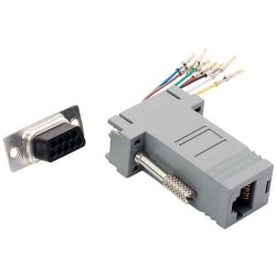Steren Adaptador Serial DB9 Hembra - RJ-45 Hembra, Gris 