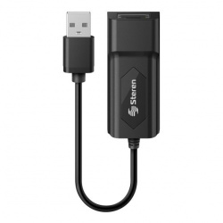 Steren Adaptador USB 2.0 Macho - RJ-45 Hembra, Negro 