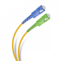 Steren Cable Fibra Óptica SC/APC Macho - SC/UPC Macho, 10 Metros, Amarillo 