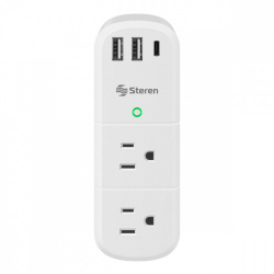 Steren Multicontacto 905-176, 6 Salidas, 125V, 15A 