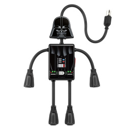 Steren Multicontactos Vader Star Wars, 4 Salidas, 15A, 125V, Negro 