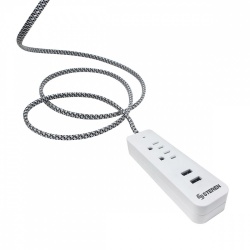 Steren Barra Multicontactos 905-3007, 2 Salidas, 2x USB, Blanco 